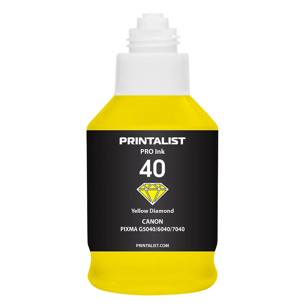 Чорнило PRINTALIST GI-40 для Canon G5040/G6040 190г Yellow водорозчинне (PL40Y) - фото 2