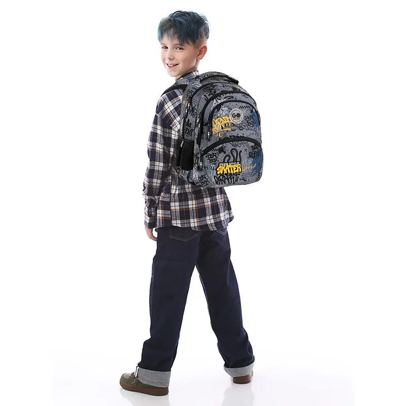 Рюкзак GoPack Education 175M-5 Free Style Сіро-чорний (GO26-175M-5) - фото 16