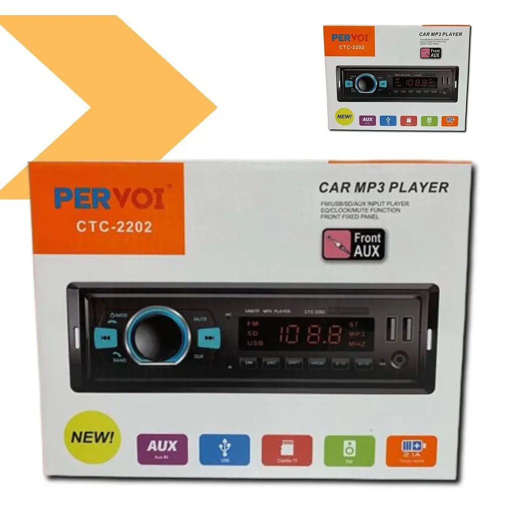 Автомагнітола Pervoi з потужним FM-тюнером XPRO CTC-2202 MP3 1DIN (44846-CTC-2202_370) - фото 2