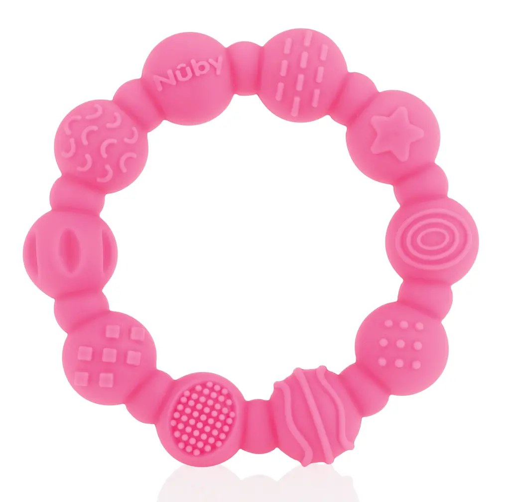 Силіконовий прорізувач Nuby з кліпсою, рожевий (NV0613001pink) - фото 2