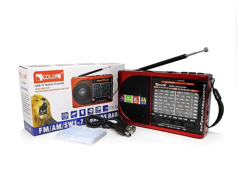 Радіоприймач з ліхтарем MP3 колонка USB радіо Golon RX6622 - фото 4