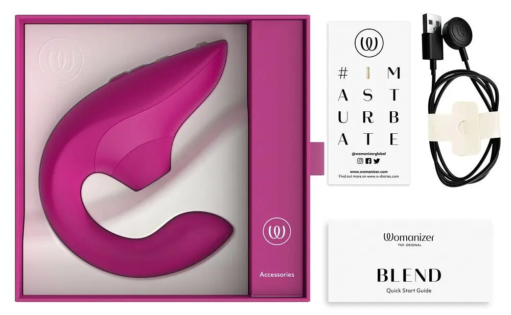 Вакуумний кліторальний стимулятор Womanizer Blend Vibrant Pink Womanizer SX2143 100862 - фото 6