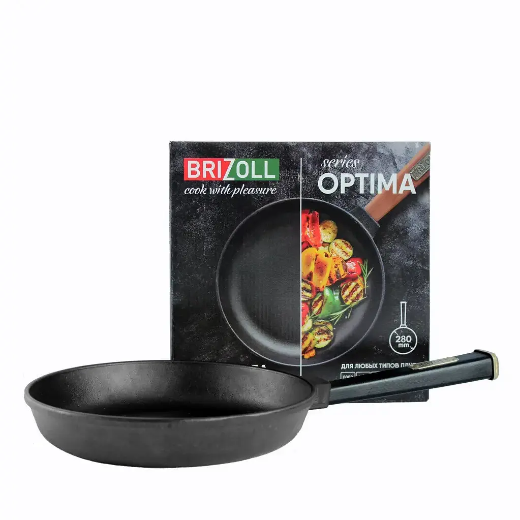 Сковорода чавунна Brizoll Optima O2840 28 см - фото 9