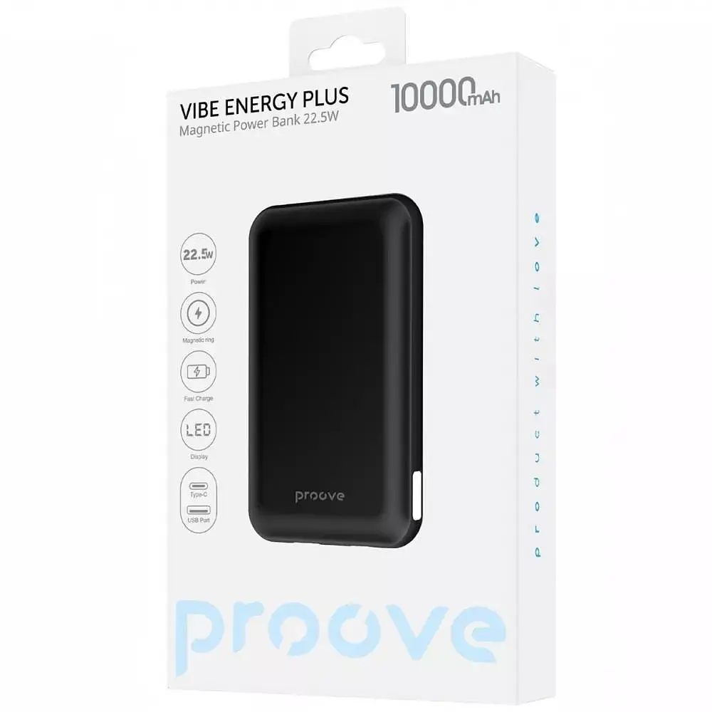 Універсальна мобільна батарея Proove Vibe Energy Plus 22.5W 10000mAh Чорний (PBVE15012203) - фото 3