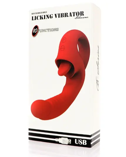 Вібратор - Rechargeable Licking Vibrator USB 10 Functions - фото 4