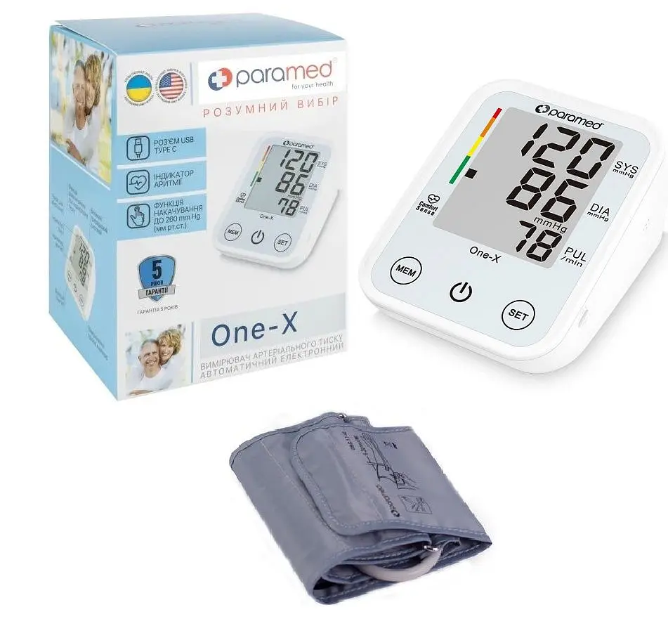Тонометр Paramed One-X автоматический Type-C на плечо - фото 2