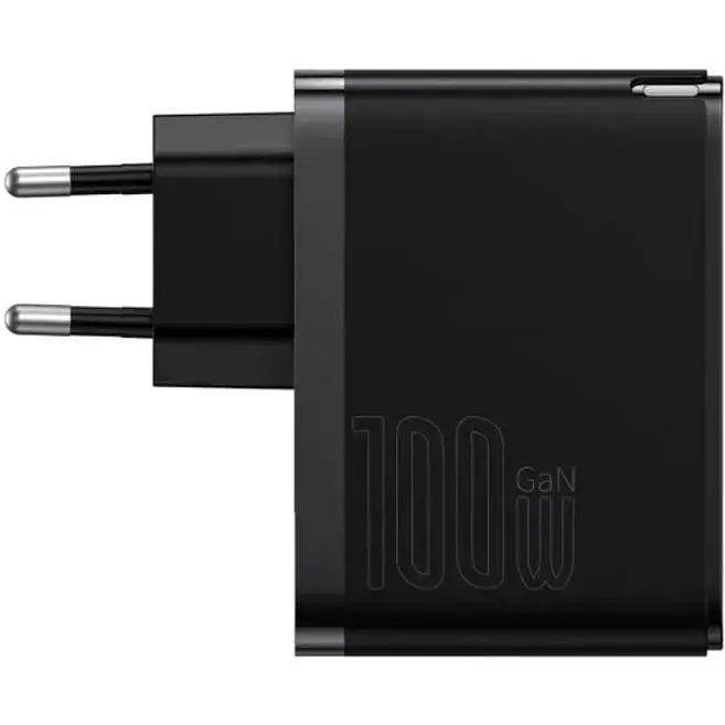 Зарядний пристрій Baseus GaN5 Pro C+U 100W + Type-C Cable Black (CCGP090201) - фото 4