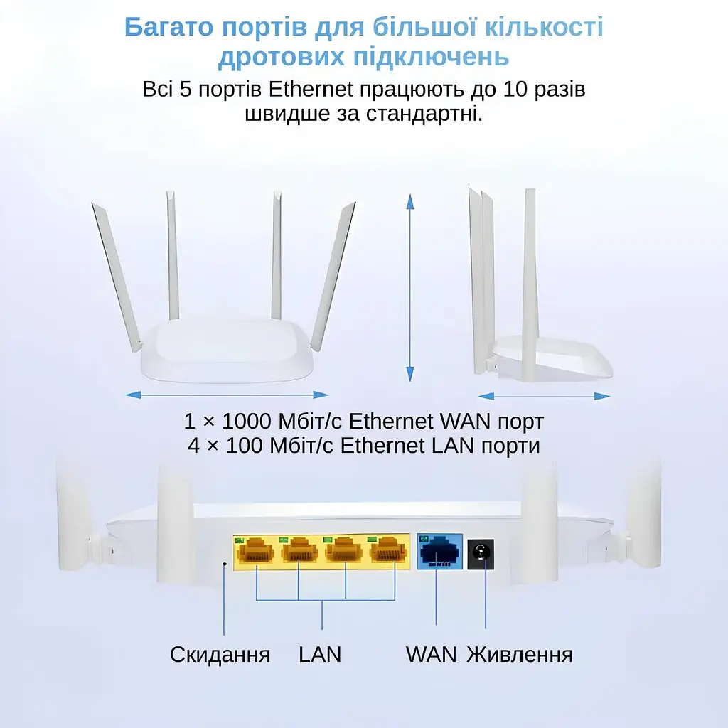 Маршрутизатор XON SmartLink X1200S5 1200Мбит/с 5/2.4 ГГц Черный (CNSWSW024412B 4142) - фото 8
