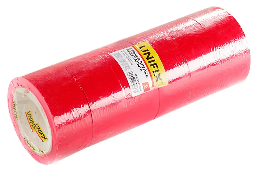 Скотч пакувальний односторонній Unifix 45 мм x 80 м x 40 мкм червоний - фото 2