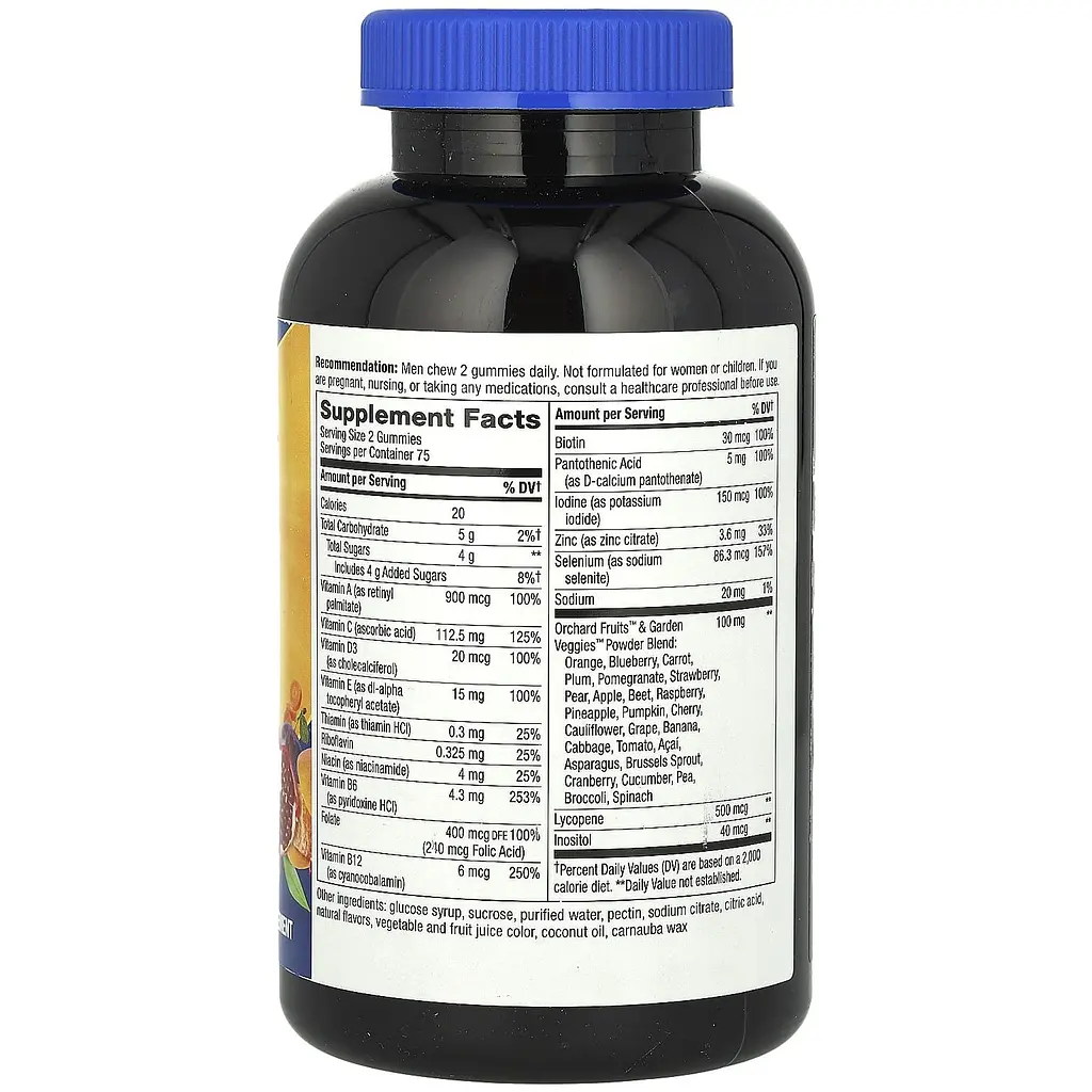 Мультивітаміни для чоловіків Nature's Way Men's Gummy Multivitamin Alive! фруктовий смак 150 жувальних цукерок - фото 2