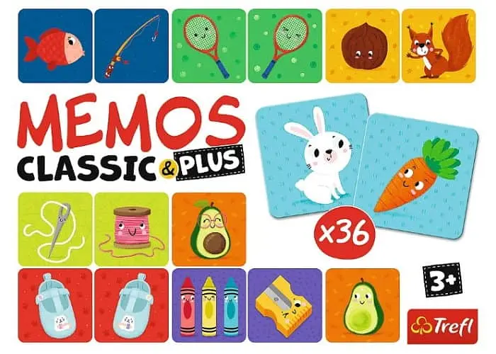 Настольная игра Trefl Мемо Классические. Логика (Memos Classic+ Logika) (02272) - фото 2