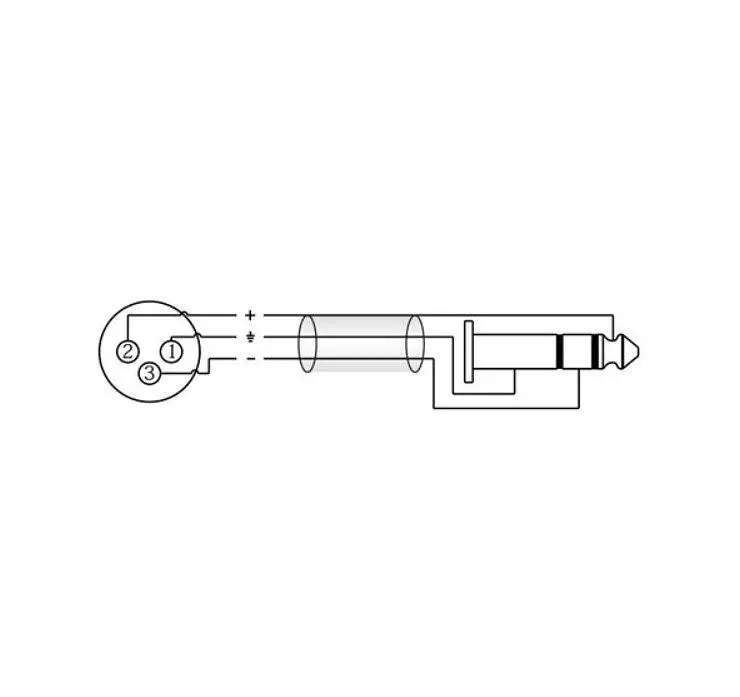 Балансный аудио кабель Jack 6.3 Stereo — XLR Female Roxtone GMX-J220-L5 5м - фото 3