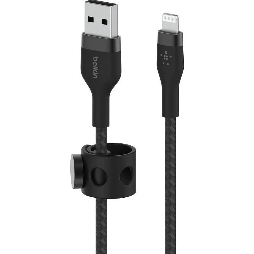 Кабель Belkin Boost Up Charge Pro Flex USB-A to Lightning 1m Black (CAA010BT1MBK) [158809] - фото 2