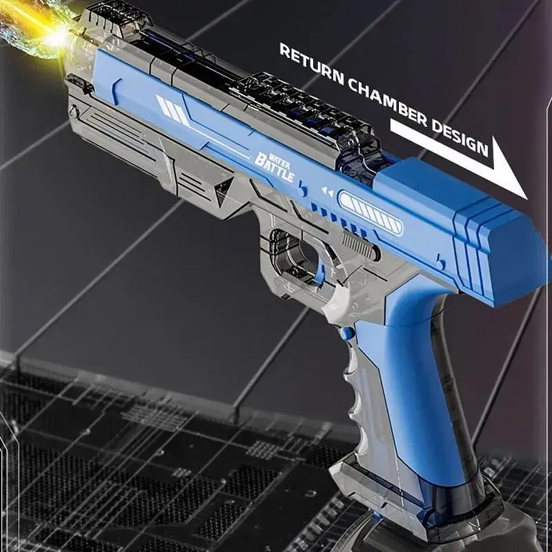 Водяний пістолет DK Water Gun 66-35 Transparent/Blue [138757] - фото 3