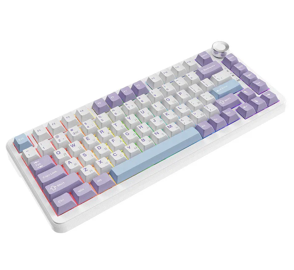 Клавіатура ігрова механічна Ajazz AK-820-Max Magnetic Switch USB RGB White - фото 2