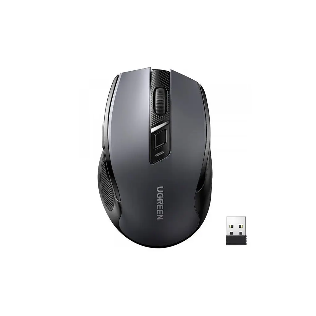 Мишка Ugreen MU006 Ergonomic Wireless Gray/Black (15063) - фото 2