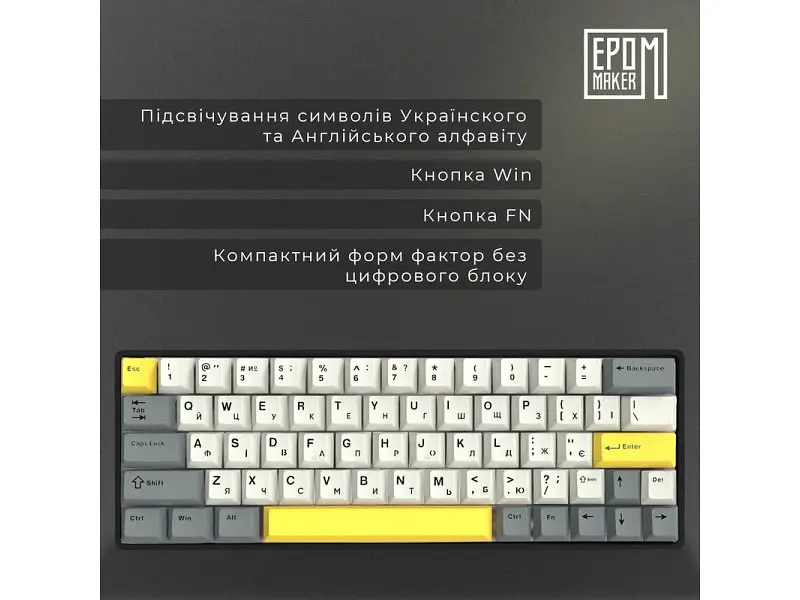 Клавіатура Epomaker EP64 Mulan Black (EP64-B-M) - фото 6