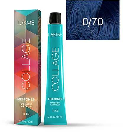 Крем-фарба для волосся Lakme Collage Mix Tones Hair Color відтінок 0/70 (синій) 60 мл - фото 2