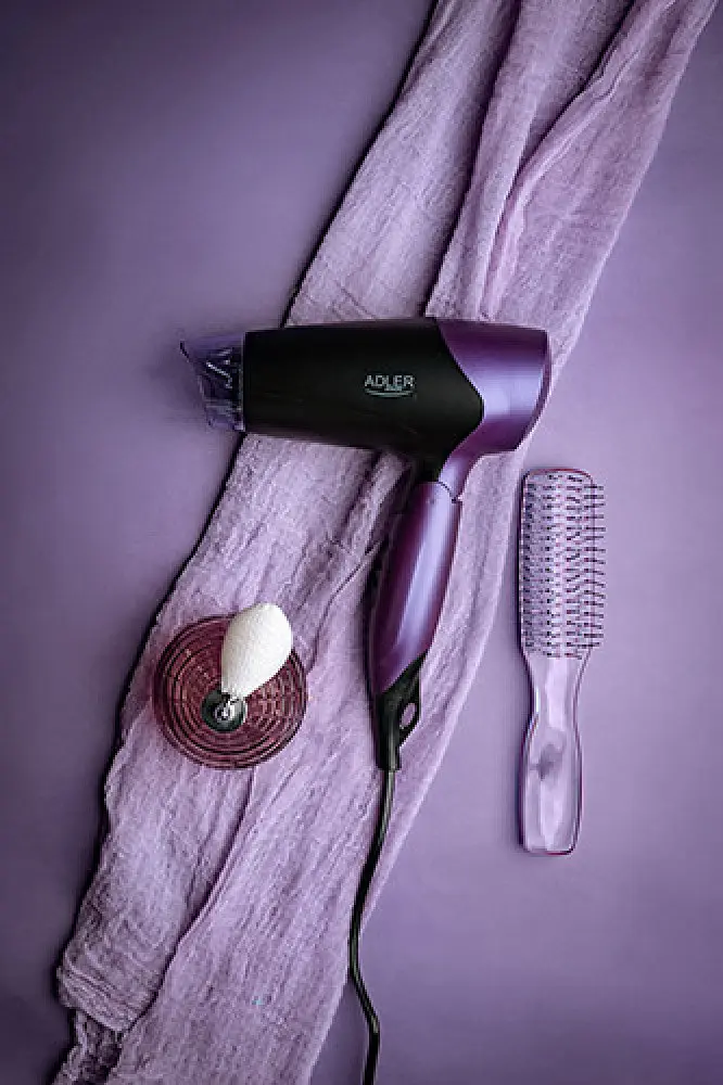 Фен дорожній Adler AD 2260, 1600 Вт 2 рівні обдування холодний режим концентратор складана ручка 1 шт. фіолетовий (33705-IS) - фото 7