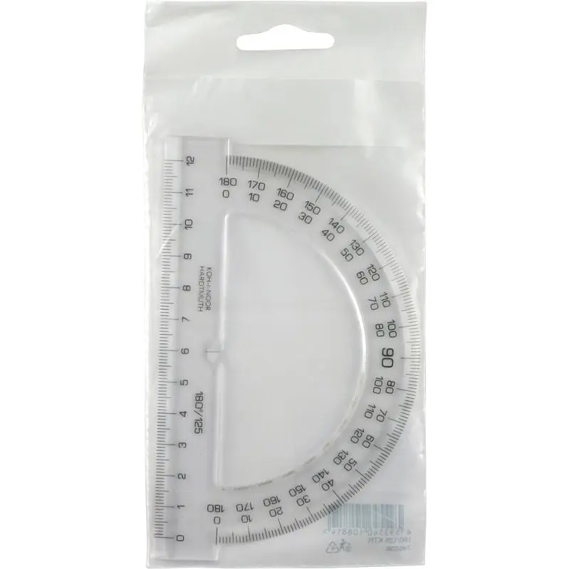 Транспортир Koh-i-Noor 180/125 прозрачный (746238) - фото 2