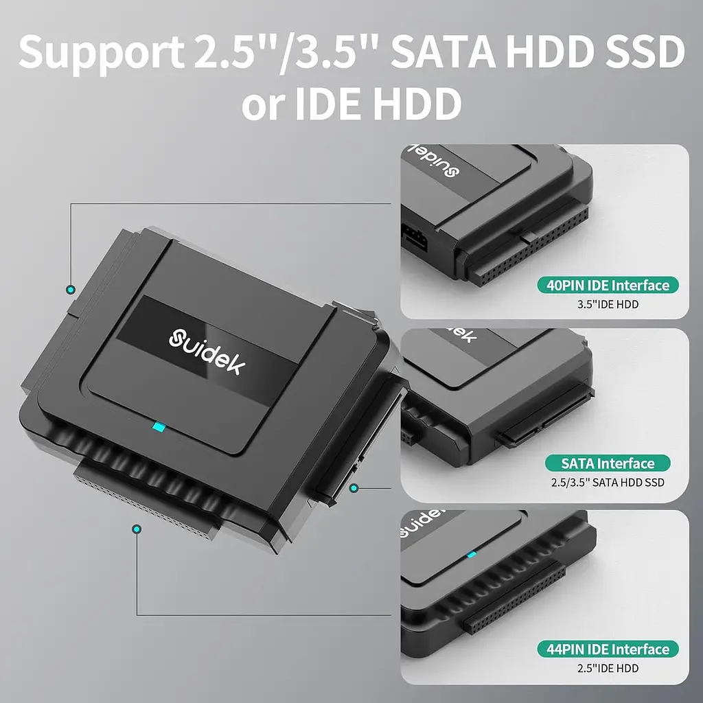 USB 3.0 адаптер IDE/SATA для HDD і SSD 2.5"/3.5" - фото 3