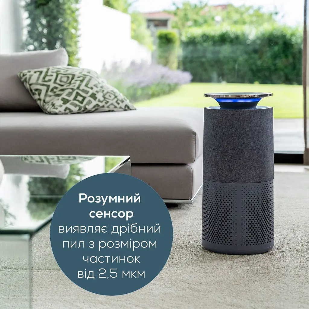 Beurer Очисник повітря Beurer, 50м2, 266м3/рік, дисплей, HEPA H13, вугільний фільтр, Wi-Fi, 4 режими, чорний - фото 5