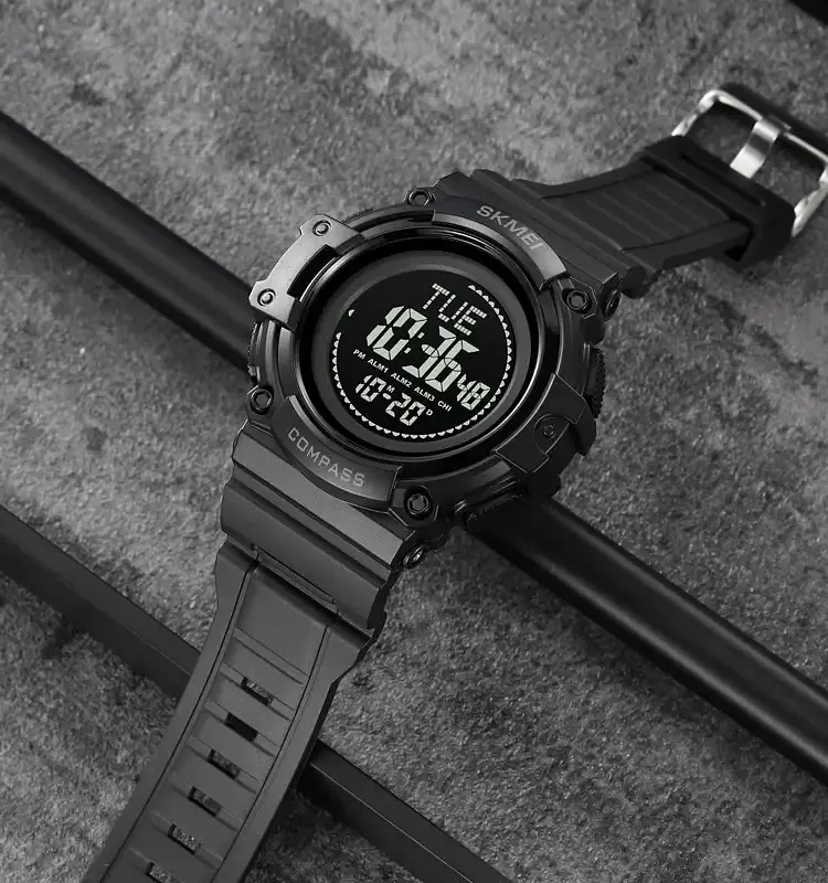 Спортивний годинник чоловічий Skmei 2233 compass Чорний (2633529390) - фото 4