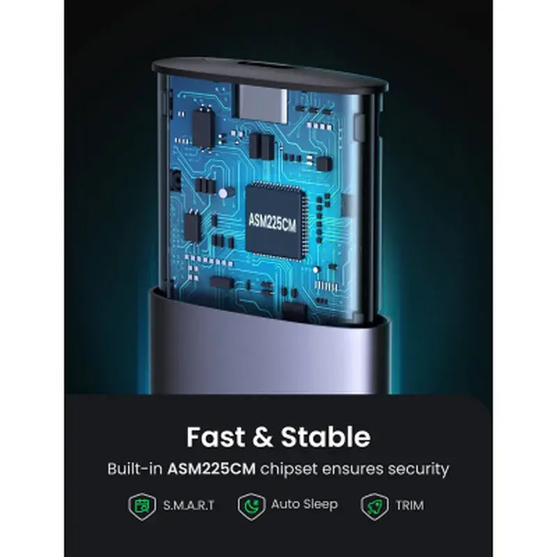 Кишеня зовнішня Ugreen SSD M.2 (NVME) M-KEY 3.1 GEN2 CM400 (10902) - фото 5