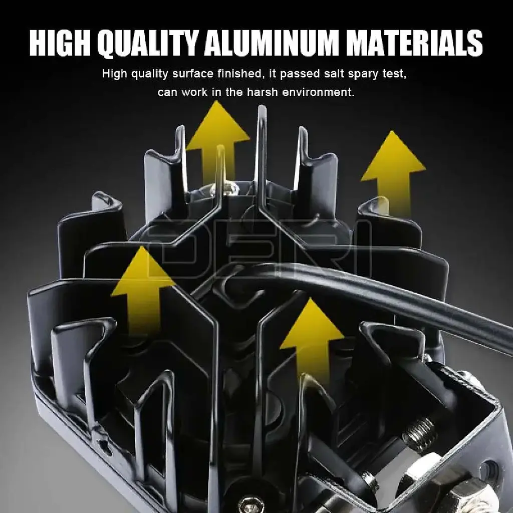 Фара додаткова Bi-LED Квадрата 65x65x50 мм 10-80V W/W P-66-40W 4 390 (Біле Світло) - фото 4