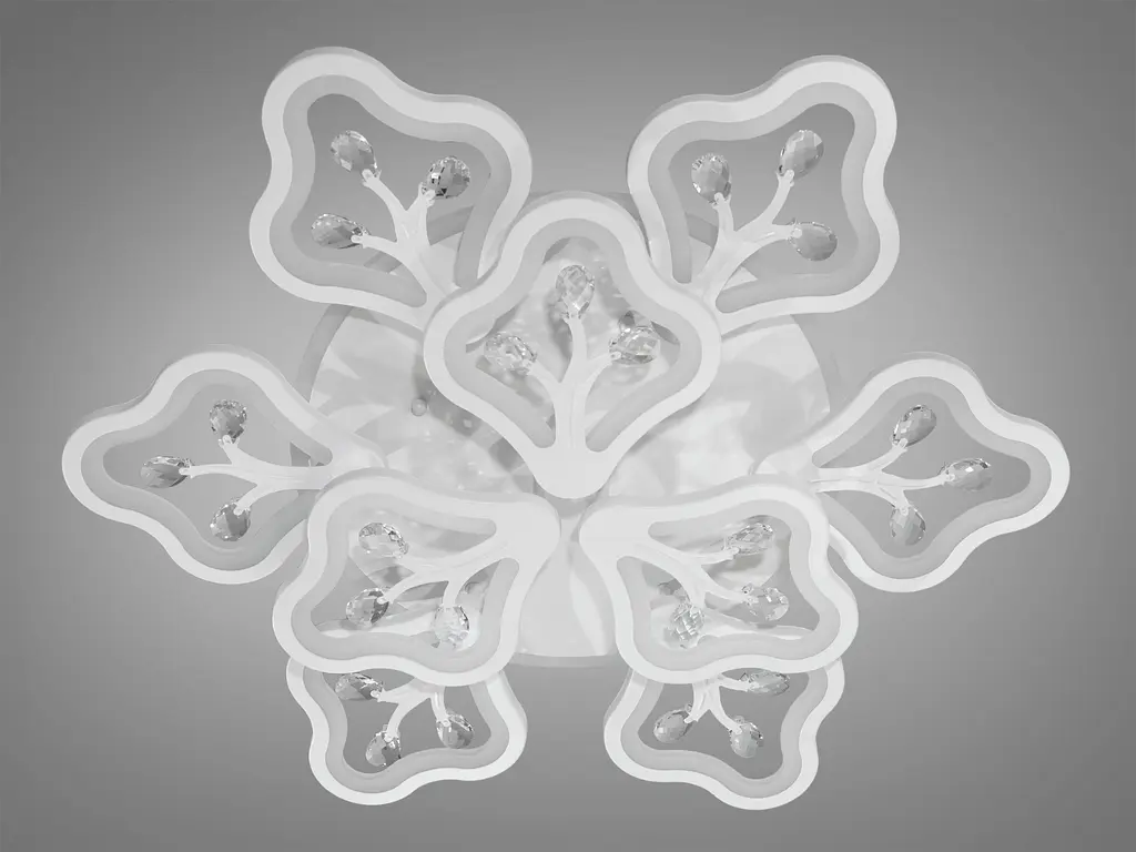 Потолочная LED-люстра с диммером и цветной подсветкой, 150W - фото 3