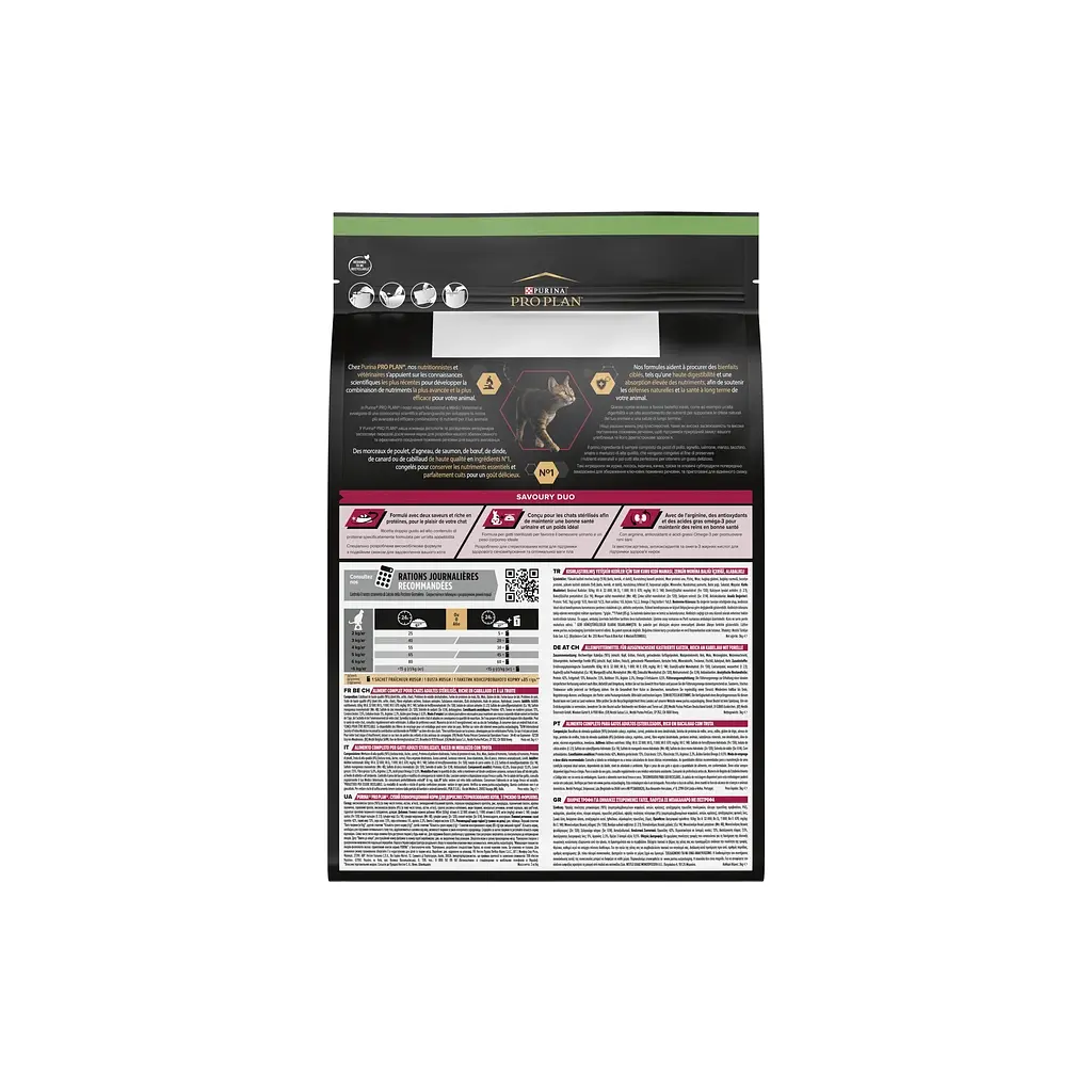 Сухий корм для кішок Purina Pro Plan Sterilised Adult 1+ Savoury Duo Після стерилізації З тріскою та фореллю 3 кг (7613036732550) - фото 2