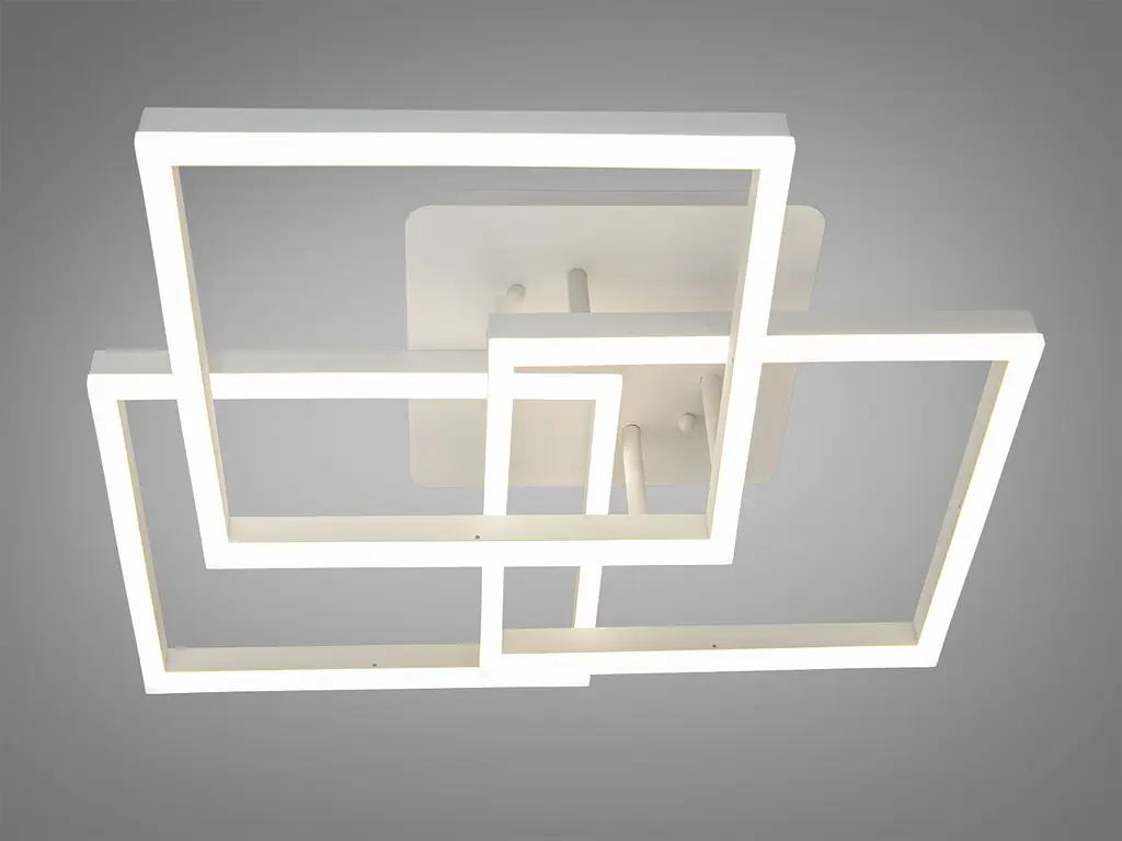 Мінімалістична стельова LED-люстра для вітальні Diasha MX11058/3L WH, біла, 90W, 4950 lm - фото 3