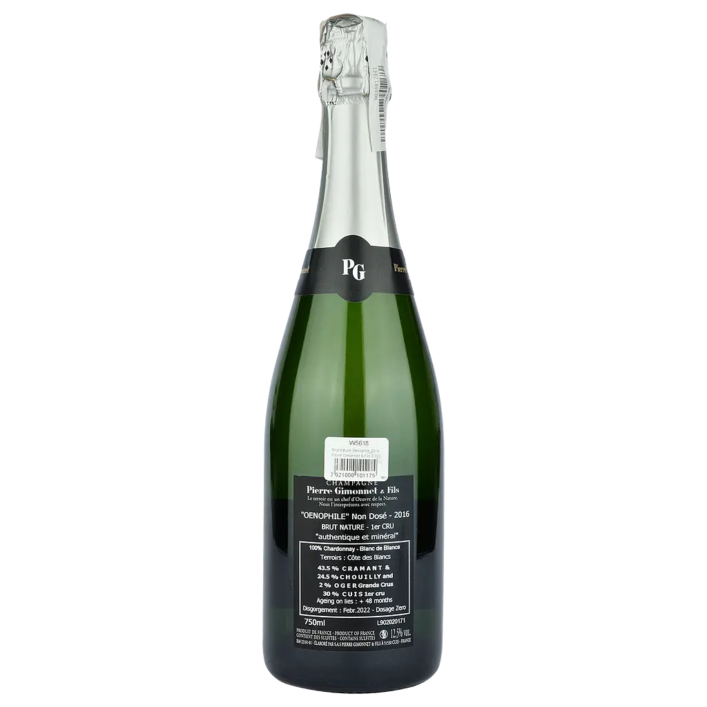 Шампанське Pierre Gimonnet&Fils Brut Nature Oenophile 2016, біле, нон-дозаж, 0,75 л (W5618) - фото 2