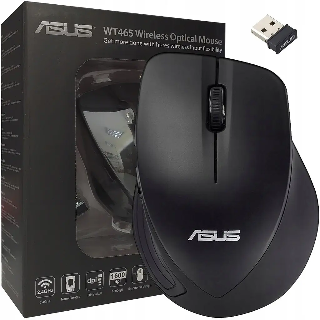 Миша бездротова Asus WT465 Black (90XB0090-BMU040) - фото 2
