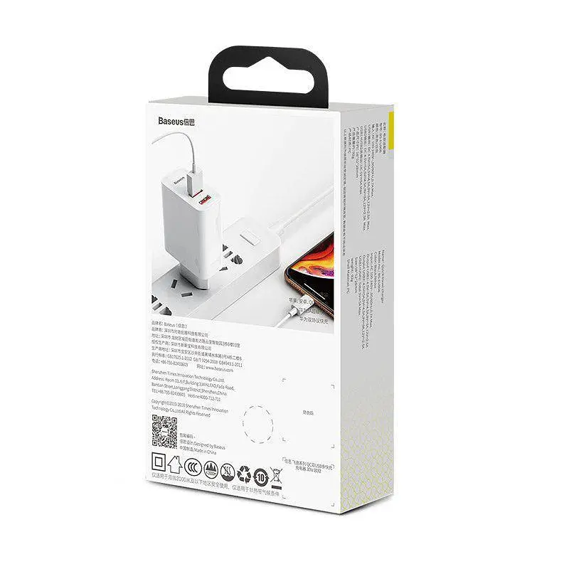 Блок питания Baseus PPS Quick Charger 3.0 2 USB 30 W CCFS-E02 - фото 5