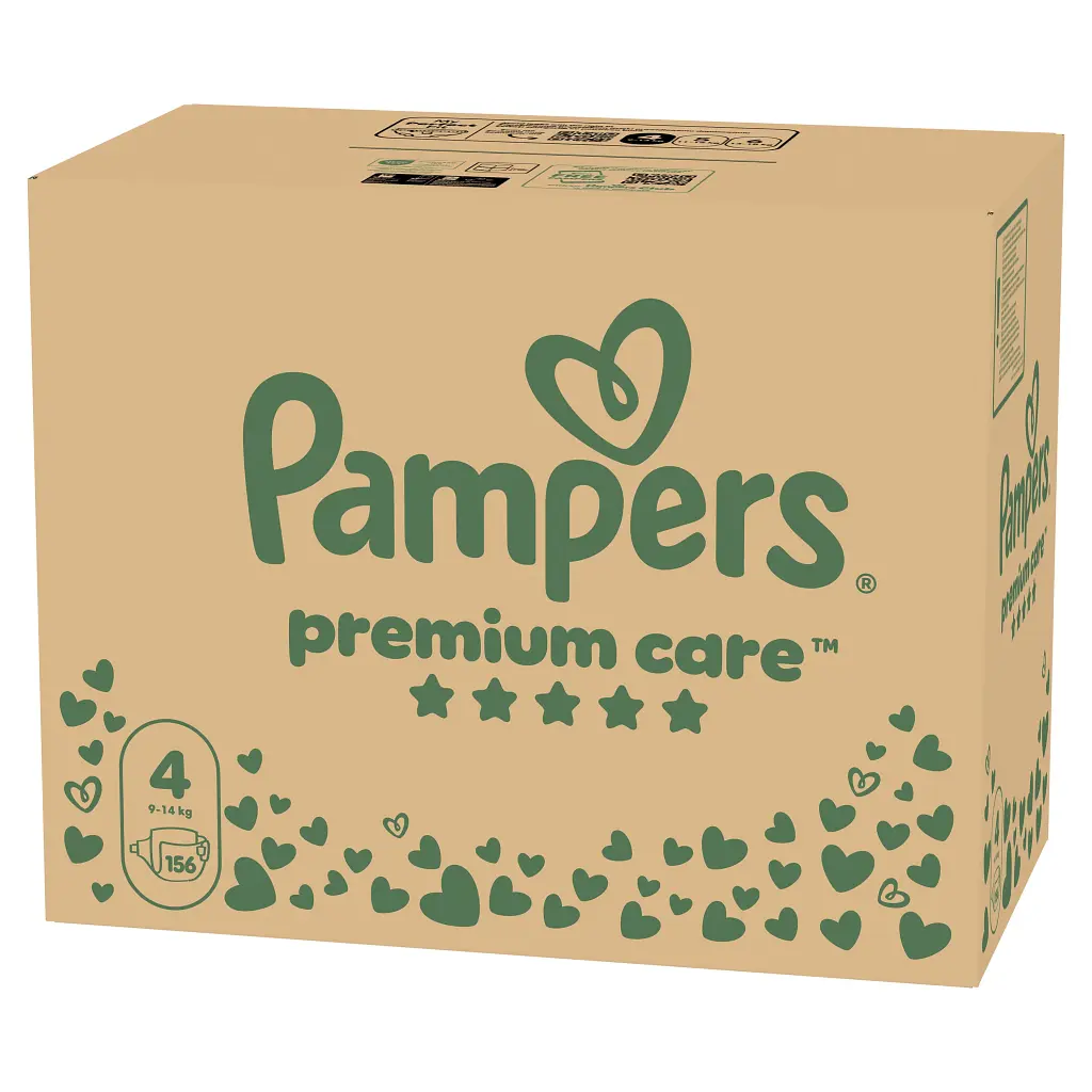Підгузки Pampers Premium Care Розмір 4 (9-14 кг) 156 шт (8006530223591) - фото 3