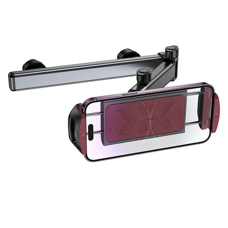 Автотримач для телефона Hoco H69 Gamble telescopic tablet car holder rear pillow чорний and Червоний - фото 3