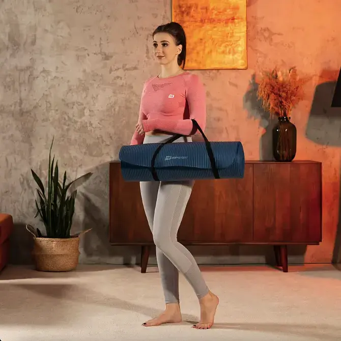 Килимок для йоги Hop-Sport HS-NB015GM NBR 1.5 см темний морський - фото 9