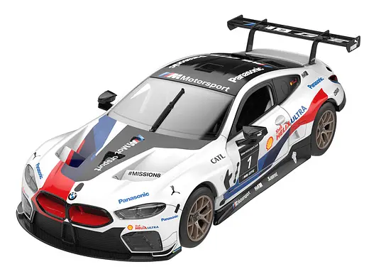 Машинка конструктор на управлении BMW M8 GTE белый RASTAR 1:18 - фото 4