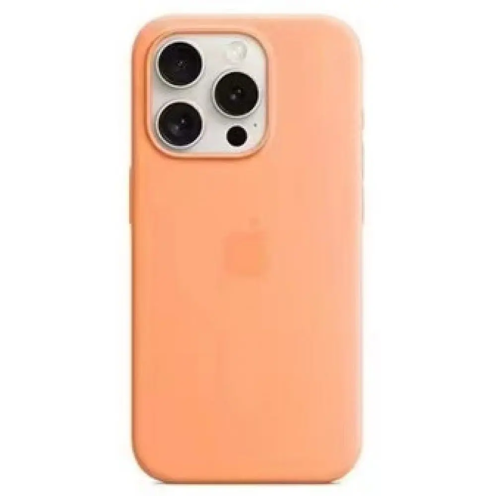 Чохол Silicone посиленого захисту MagSafe Apple iPhone 15 Orange Sorbet - фото 2