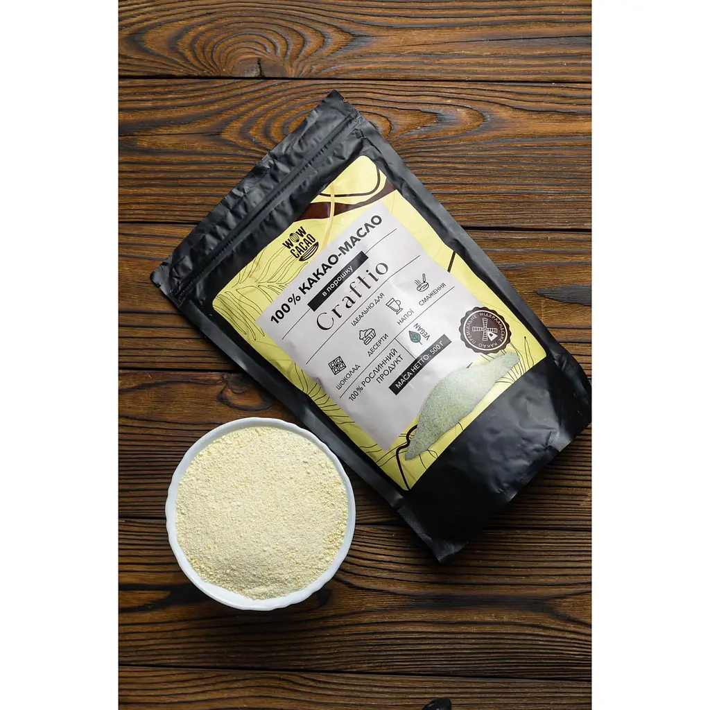 Какао-масло Wow Cacao Craftio в порошке 100% 500 г - фото 4