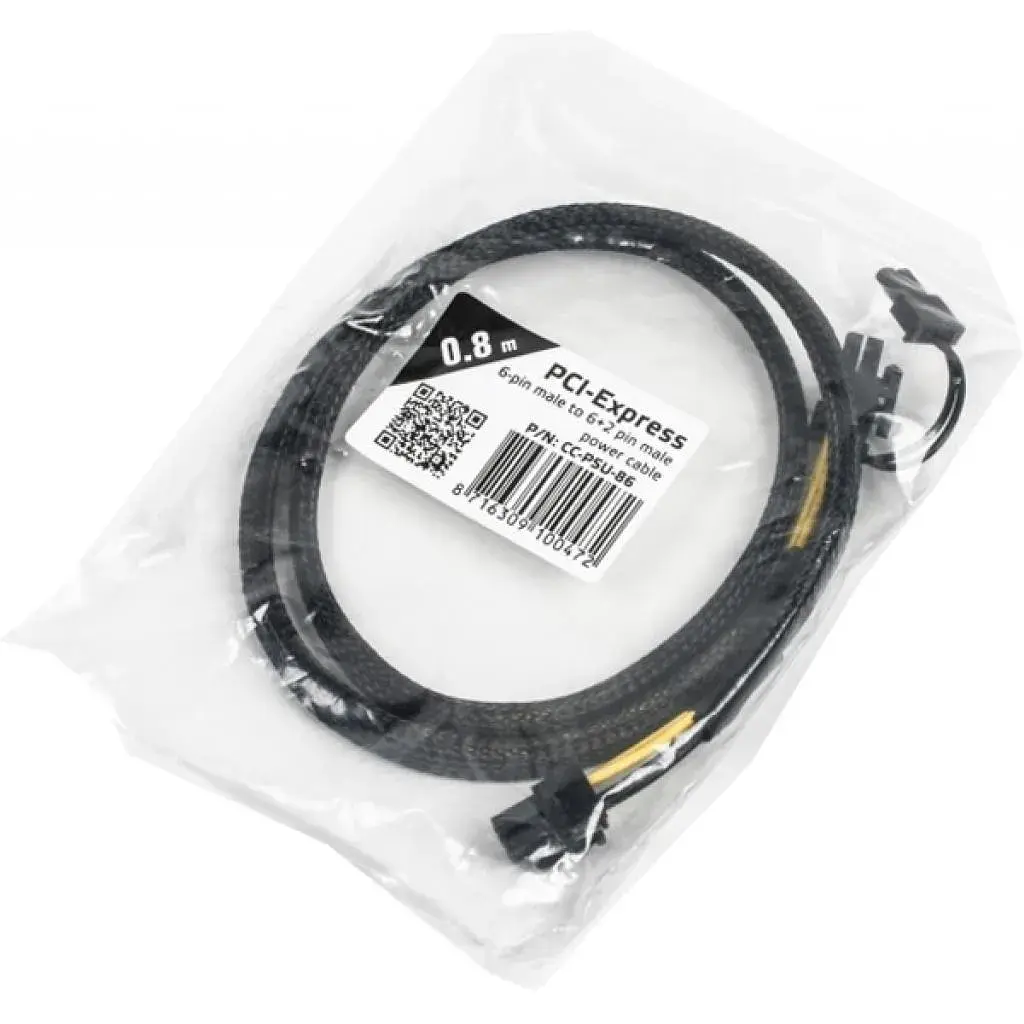 Кабель живлення PCI Express 6pin to 6+2pin Cablexpert (CC-PSU-86) - фото 3