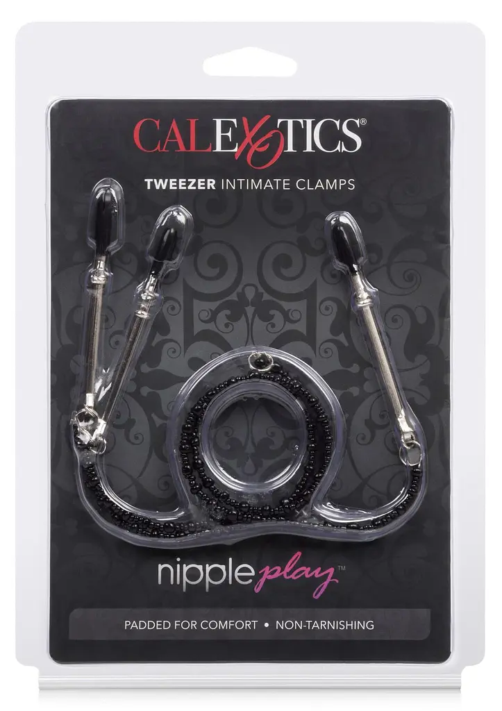 Затискачі для сосків та клітора Calexotics Tweezer Intimate Clamps (чорний) - фото 3