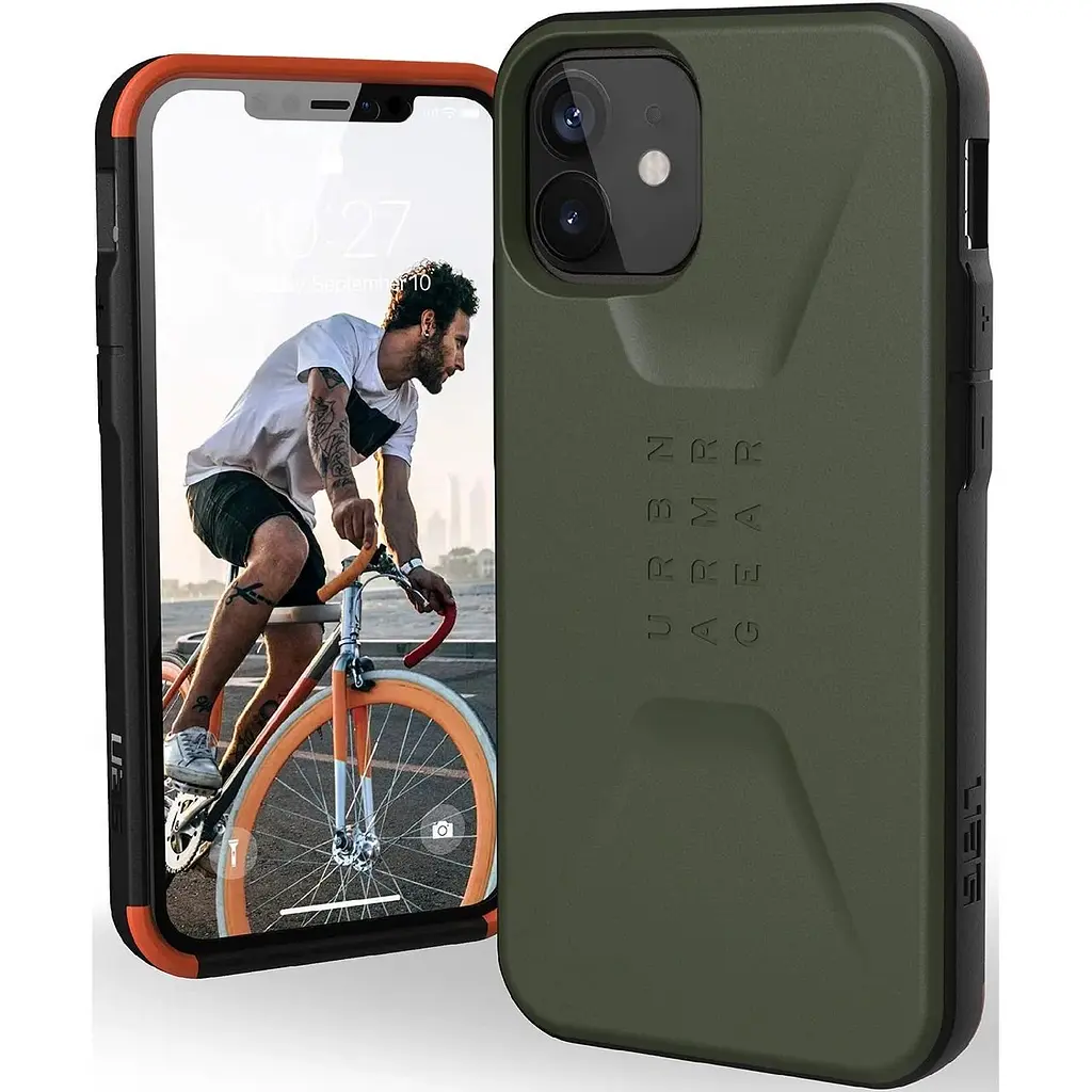 Оригинальный противоударный чехол UAG Civilian для iPhone 12 Mini (5.4") Olive (11234D117272) - фото 3