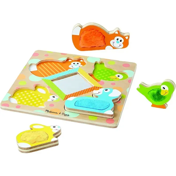 Зеркальный формовой пазл Melissa&Doug Пушистые домашние животные, 4 элемента (MD1898)