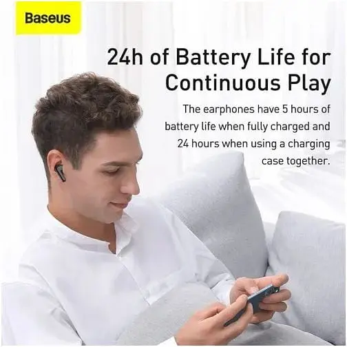 Наушники беспроводные Baseus Simu ANC S1 белые (NGS1-02) - фото 2