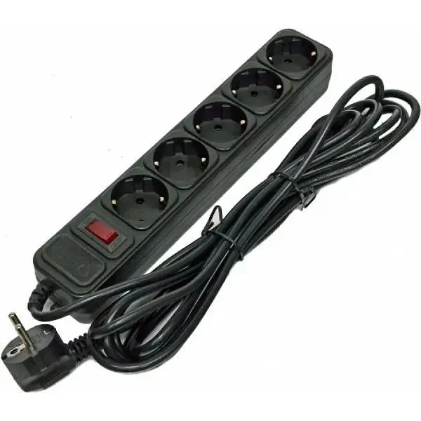 Фільтр-подовжувач мережевий Gembird 4.5м 5 розеток black (SPG5-G-15B) - фото 3