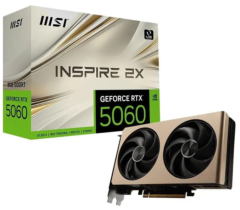 Відеокарта MSI RTX 5060 8G INSPIRE 2X (RTX 5060 8G INSPIRE 2X) (GDDR7, 128 bit, PCI-E v5.0 x16) - фото 5