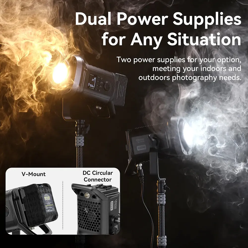 Відеосвітло Ulanzi Vijim 200W Bi-color Video Light (L079CNA1 VL-200Bi) (без блока живлення) (L079CNA1) - фото 9