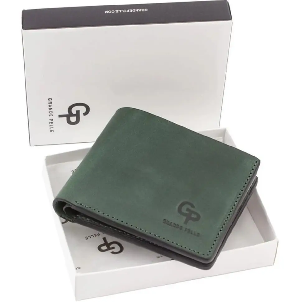 Портмоне чоловіче шкіряне GRANDE PELLE 11х9х2.5 см acs0032087 - фото 6